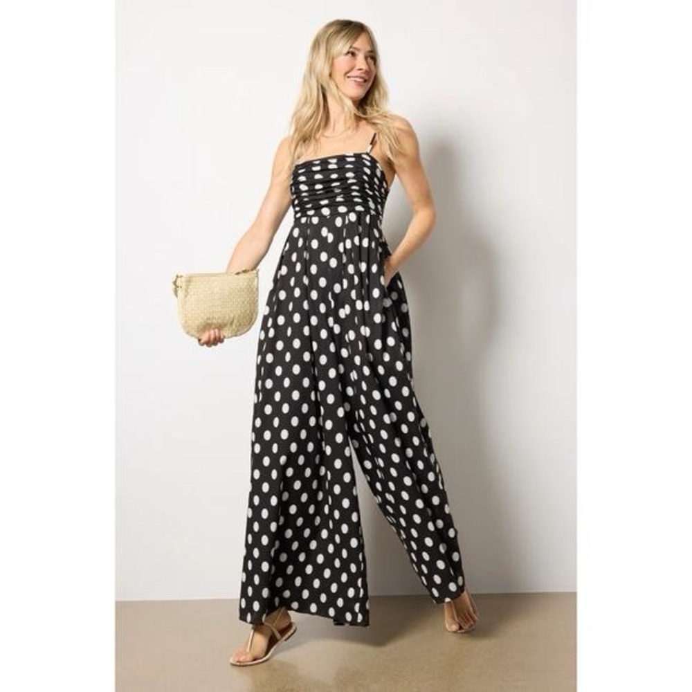 Hutch Black and white polka dot Ottie Jumpsuit